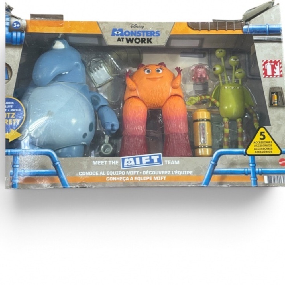 Disney Monsters at Work Meet The MIFT Team Figures pack new in box - Picture 8 of 10